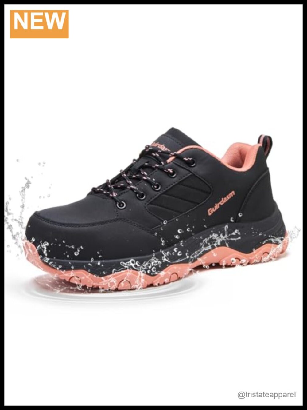 Womens Steel Toe Waterproof Faux Leather Work Shoes Wide Width Slip Resistant